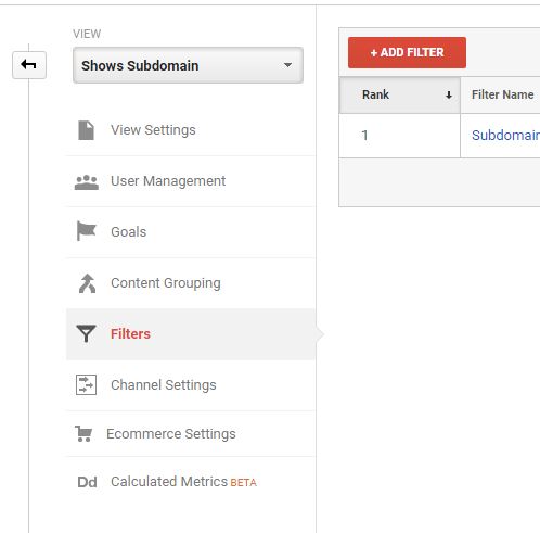add new filter to the view in Google Analytics